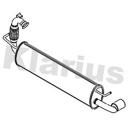Rear Muffler KLARIUS RN1032A OE Ref 200209273R