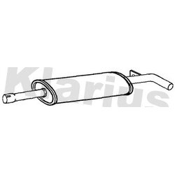 Centre Muffler KLARIUS RN848E OE Ref 8200276007