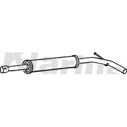 Centre Muffler KLARIUS SE124M OE Ref 6Q0253209J