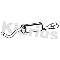 Rear Muffler KLARIUS SE193L OE Ref 6J6253609BL