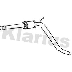 Centre Muffler KLARIUS SE235B OE Ref 5Q0253209AT