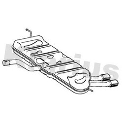 Centre Muffler KLARIUS SK104K OE Ref 5L0253609