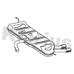 Rear Muffler KLARIUS SK111B OE Ref 5L0253609C