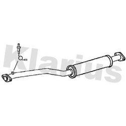 Centre Muffler KLARIUS TY637B OE Ref 1742070370