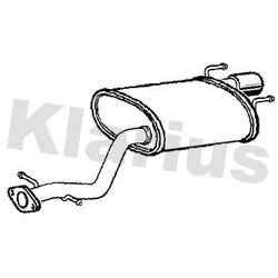 Rear Muffler KLARIUS TY638A OE Ref 1743070740