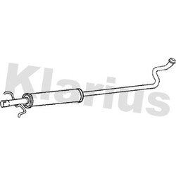 Centre Muffler KLARIUS TY653C OE Ref 1741021110