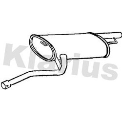 Rear Muffler KLARIUS TY729P OE Ref 1743002181