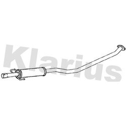 Centre Muffler KLARIUS TY786G OE Ref 174100D320