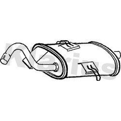 Rear Muffler KLARIUS VO206C OE Ref 13979141