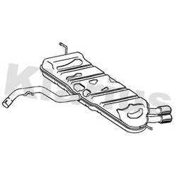 Rear Muffler KLARIUS VW1102J OE Ref 5N0253609R