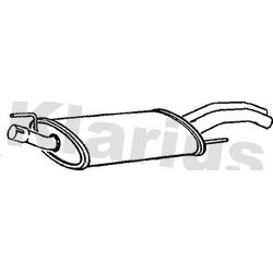 Rear Muffler KLARIUS VW272K OE Ref 1H6253609A