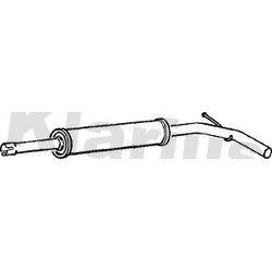 Centre Muffler KLARIUS VW330B OE Ref 6N0253209A