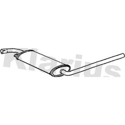 Centre Muffler KLARIUS VW428G OE Ref 028253409D