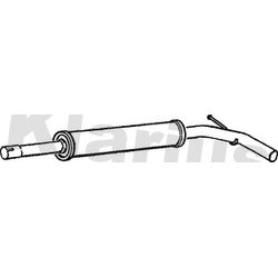Centre Muffler KLARIUS VW510K OE Ref 6X0253209C
