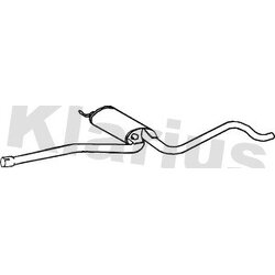 Centre Muffler KLARIUS VW551B OE Ref 3B0253409AK