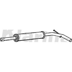 Centre Muffler KLARIUS VW565E OE Ref 6N0253209J
