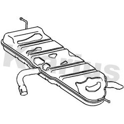 Rear Muffler KLARIUS VW651D OE Ref 1K6253609H