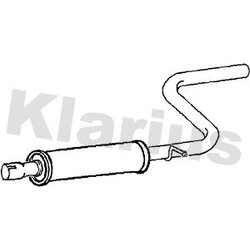 Centre Muffler KLARIUS VW669C OE Ref 2K0253209