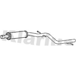 Centre Muffler KLARIUS VW723X OE Ref 1K0253209L