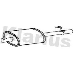 Centre Muffler KLARIUS VW817J OE Ref 2D0253409M