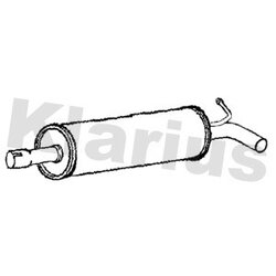Centre Muffler KLARIUS VW934L OE Ref 5Q0253209EC