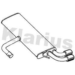 Rear Muffler KLARIUS VW941C OE Ref 8V5253609G