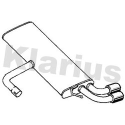 Rear Muffler KLARIUS VW942B OE Ref 8V4253609F