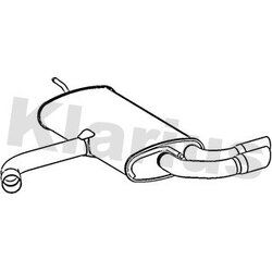 Rear Muffler KLARIUS VW950M OE Ref 5G6253609P