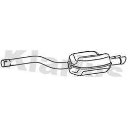 Rear Muffler KLARIUS VW982Q OE Ref 1Z0253609AE