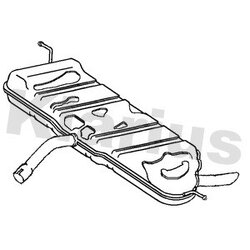 Rear Muffler KLARIUS VW989G OE Ref 5K6253609AC