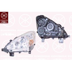 Headlight KLOKKERHOLM 55620124A1 OE Ref 9677202380