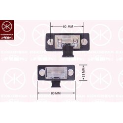 Licence Plate Light KLOKKERHOLM 75140850 OE Ref 6Y0943021B