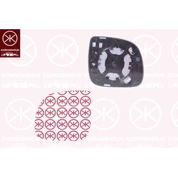 Exterior Mirrors Glass KLOKKERHOLM 95851062 OE Ref 7L6 857 522 Q