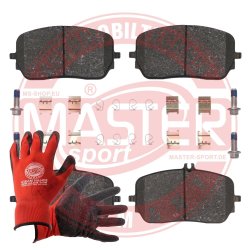 Brake Pad Set + Cleaner MASTER-SPORT 13046038892N-SET-MSP OE Ref A0004203702 MASTER SPORT