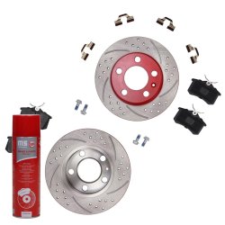 Brake Discs & Pads Set + Cleaner MASTER-SPORT 200921230P OE Ref 1J0615601 MASTER SPORT
