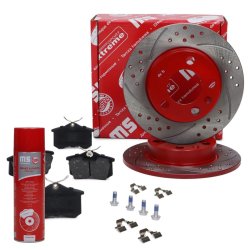 Brake Discs & Pads Set + Cleaner MASTER-SPORT 200921230P OE Ref 1J0615601 MASTER SPORT