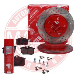 Brake Discs & Pads Set + Cleaner MASTER-SPORT 200921230P OE Ref 1J0615601 MASTER SPORT