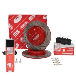 Brake Discs & Pads Set + Cleaner MASTER-SPORT 200921330P OE Ref 1J0698451