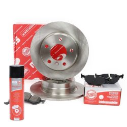 Brake Discs & Pads Set + Cleaner MASTER-SPORT 201002020P OE Ref 34211158936