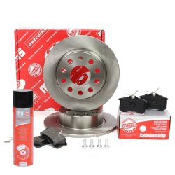Brake Discs & Pads Set + Cleaner MASTER-SPORT 201002770P OE Ref 1K0615601AB