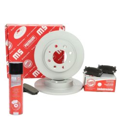 Brake Discs & Pads Set + Cleaner MASTER-SPORT 201003080P OE Ref 0K9A226251