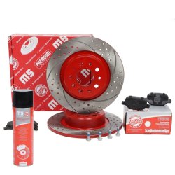 Brake Discs & Pads Set + Cleaner MASTER-SPORT 201022830P OE Ref 77362275