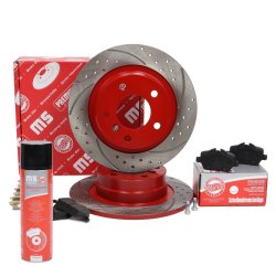 Brake Discs & Pads Set + Cleaner MASTER-SPORT 201023150P OE Ref 34216767145