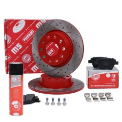 Brake Discs & Pads Set + Cleaner MASTER-SPORT 201023560P OE Ref 1K0615601AA