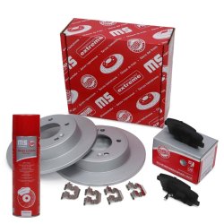 Brake Discs & Pads Set + Cleaner MASTER-SPORT 201053590P OE Ref 77365357