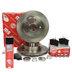 Brake Discs & Pads Set + Cleaner MASTER-SPORT 201061820P OE Ref 432001539R