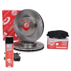 Brake Discs & Pads Set + Cleaner MASTER-SPORT 201061980P OE Ref 517120U000