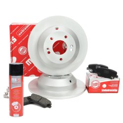 Brake Discs & Pads Set + Cleaner MASTER-SPORT 201101700P OE Ref 584112P000