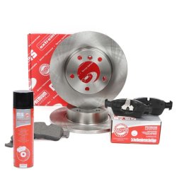 Brake Discs & Pads Set + Cleaner MASTER-SPORT 201201260P OE Ref 34111160673