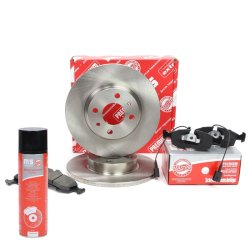 Brake Discs & Pads Set + Cleaner MASTER-SPORT 201201270P OE Ref 77365729